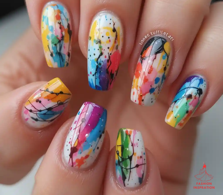  Abstract Art Nail Ideas Acrylic