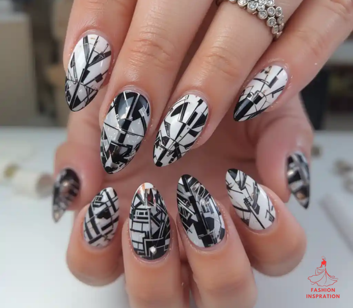 Geometric Nail Ideas Acrylic 