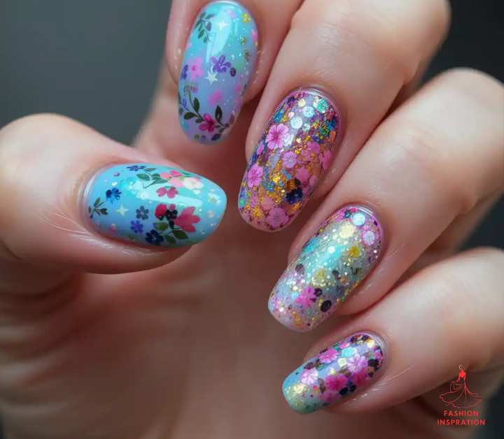 Artistic Mix-and-Match Nail Ideas Acrylic