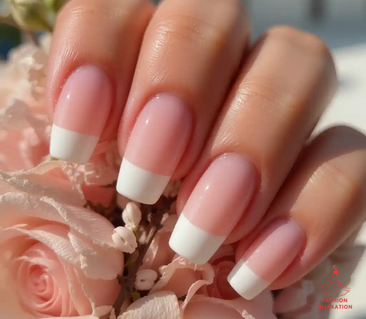  Classic French Tips with Nail Ideas Acrylic 