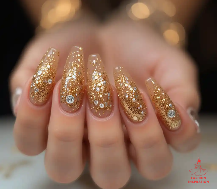 Glitter Glam in Nail Ideas Acrylic 