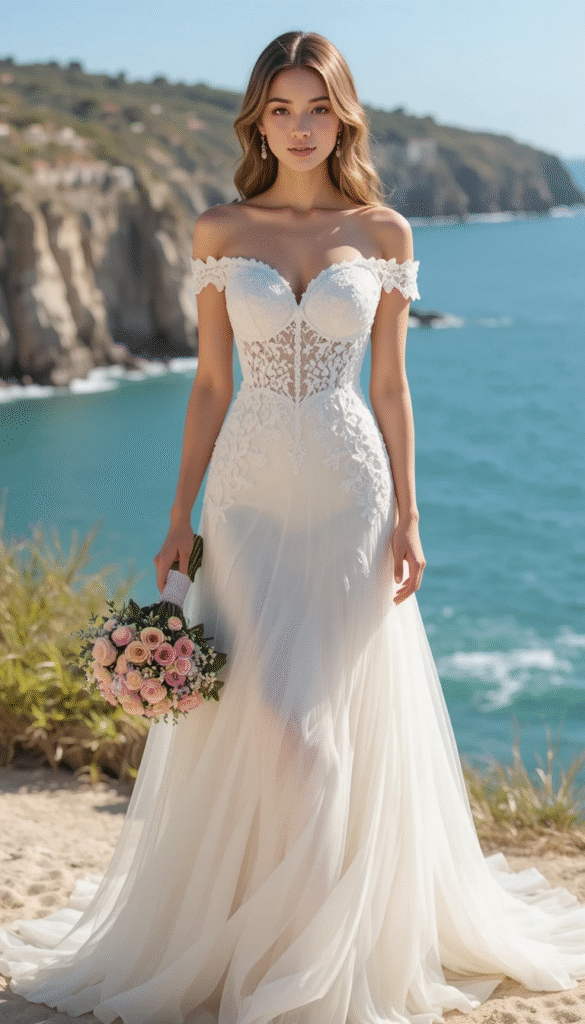  Beach Wedding Dress Necklines That Stand Out