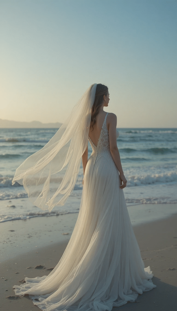 Veil or No Veil with a Beach Wedding Dress?