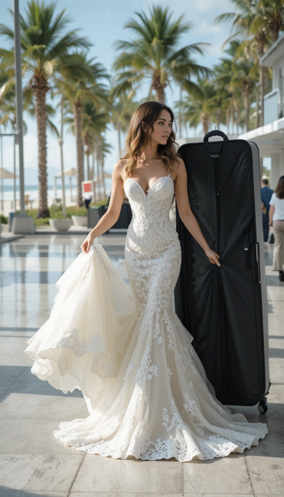 Destination Travel Tips for a Beach Wedding Dress