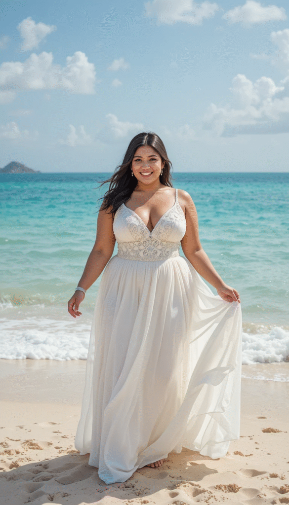 Plus-Size Beach Wedding Dress Styles That Inspire