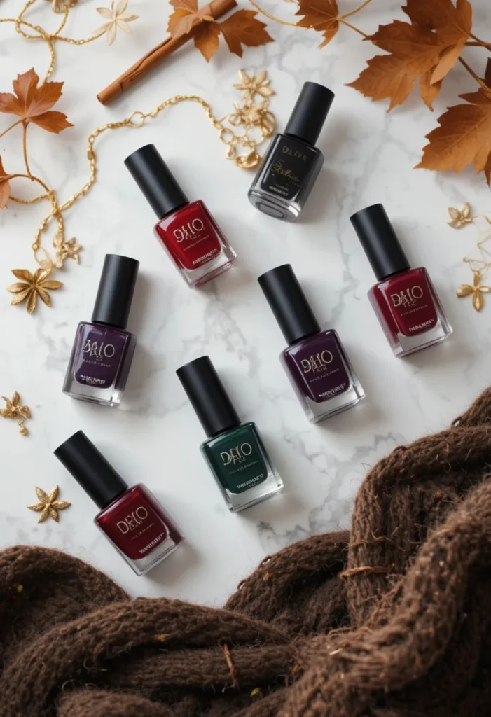 10. Mahogany Magic – The Cozy Favorite in Dark Fall Nail Colors