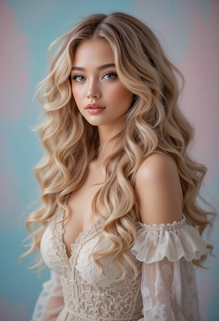 Long Curly Hairstyles for Romantic Vibes