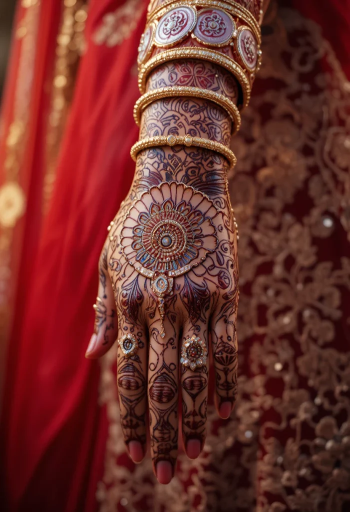 Bridal Back Hand Mehndi Designs