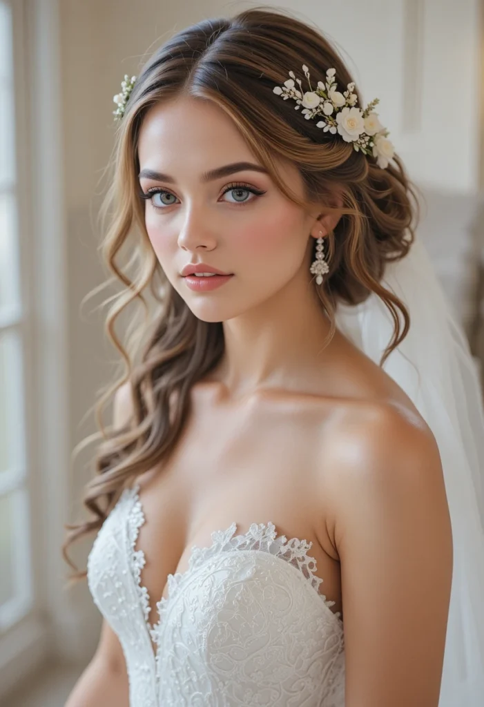 Wedding Curly Hairstyles for Elegant Brides