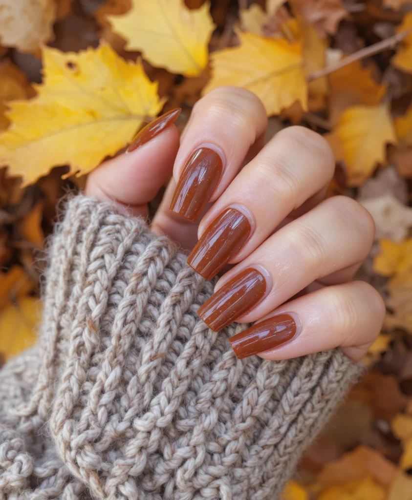 Earthy Brown Fall Nail Colors