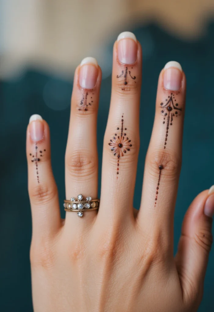Finger Tip Mehandi Designs