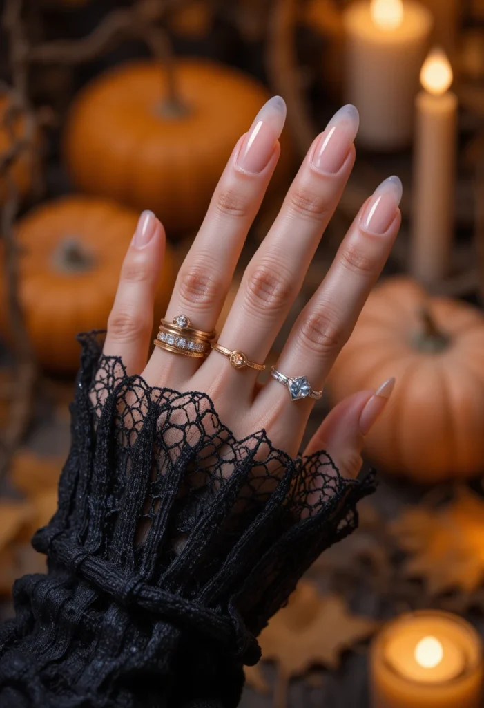 2. The Perfect Sheer Base for halloween nails