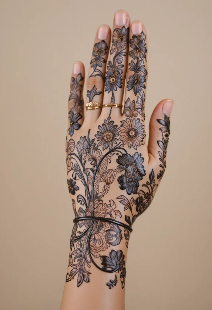  Arabic Back Hand Mehndi Designs