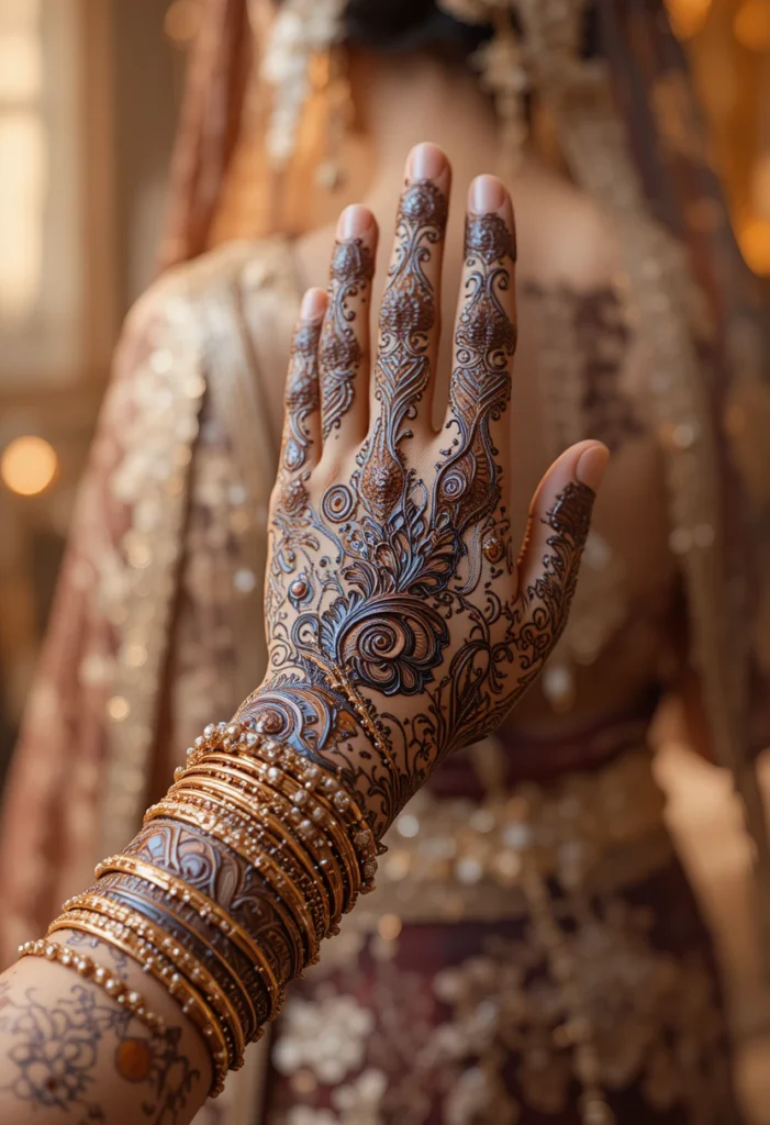 Traditional Back Hand Mehndi Designs