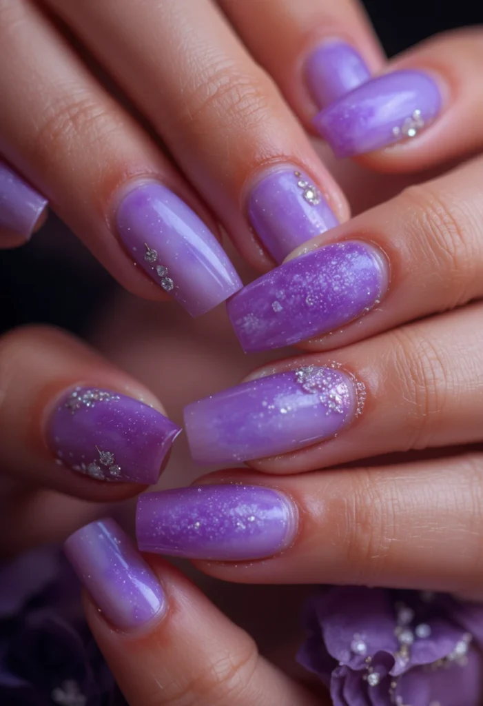 Ombre Style Purple Nail Designs