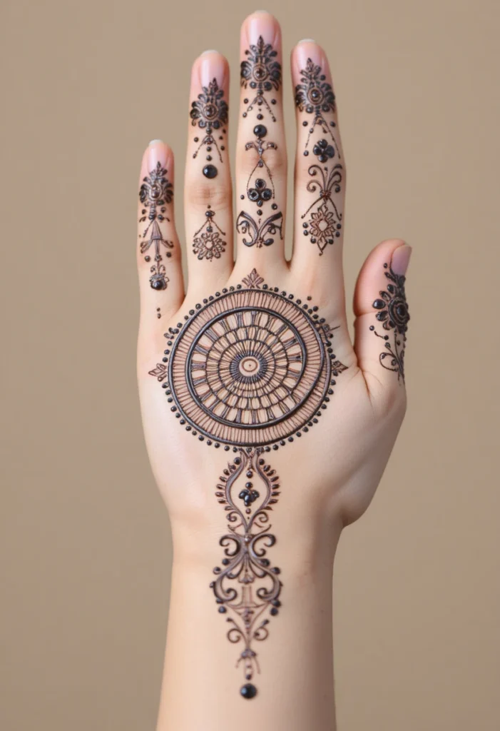 Mandala Mehndi Designs Front Hand