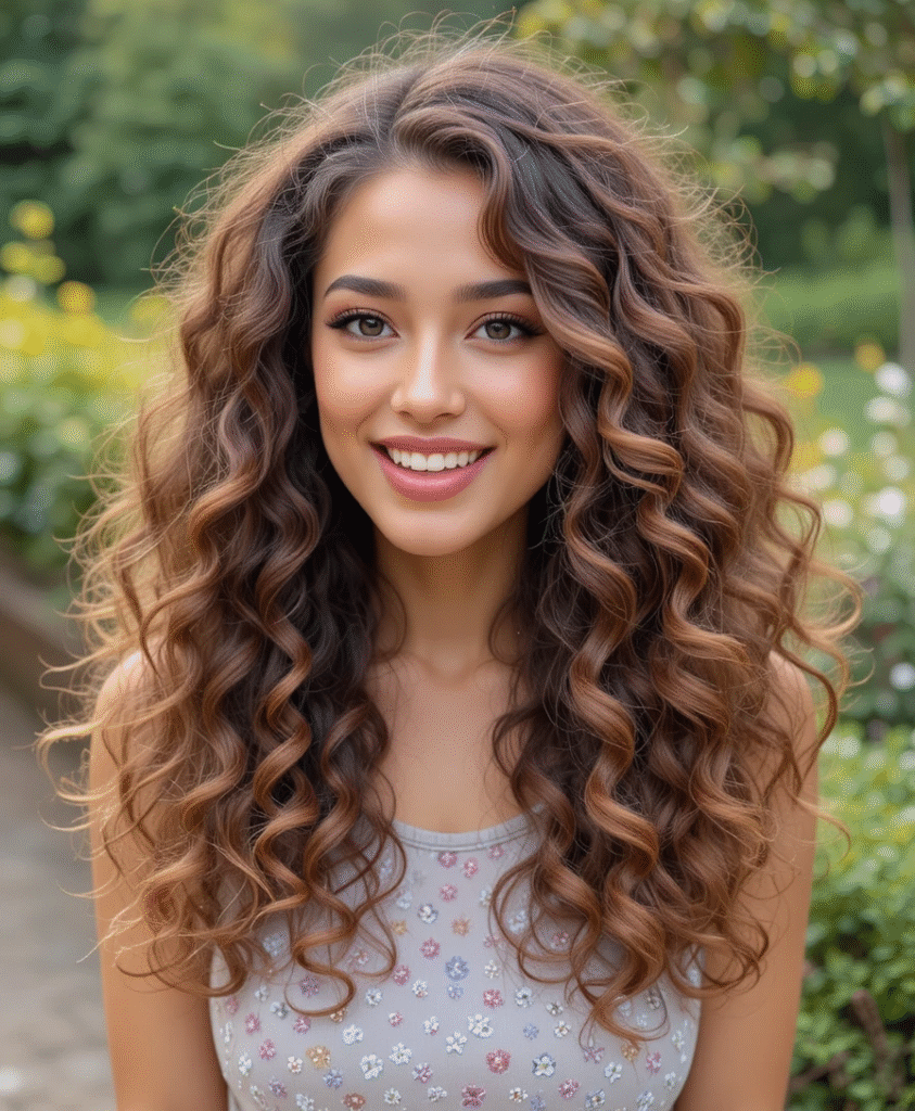 Curly Long Haircut