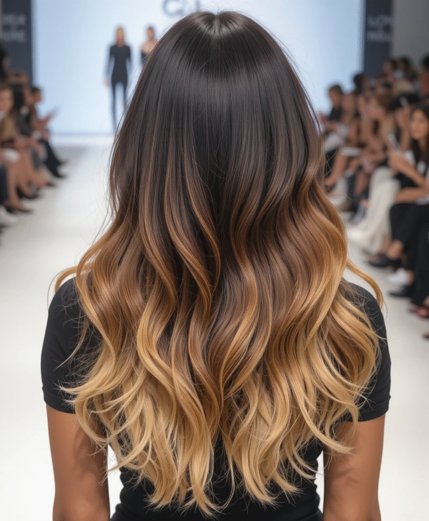 Ombre Styled Long Haircut