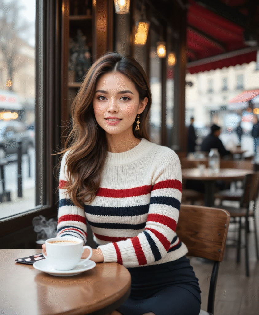 European Fashion Winter  French Knitwear Elegance