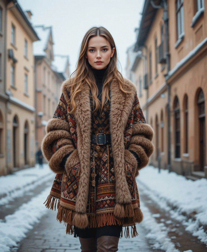 European Fashion Winter Eastern European Layers