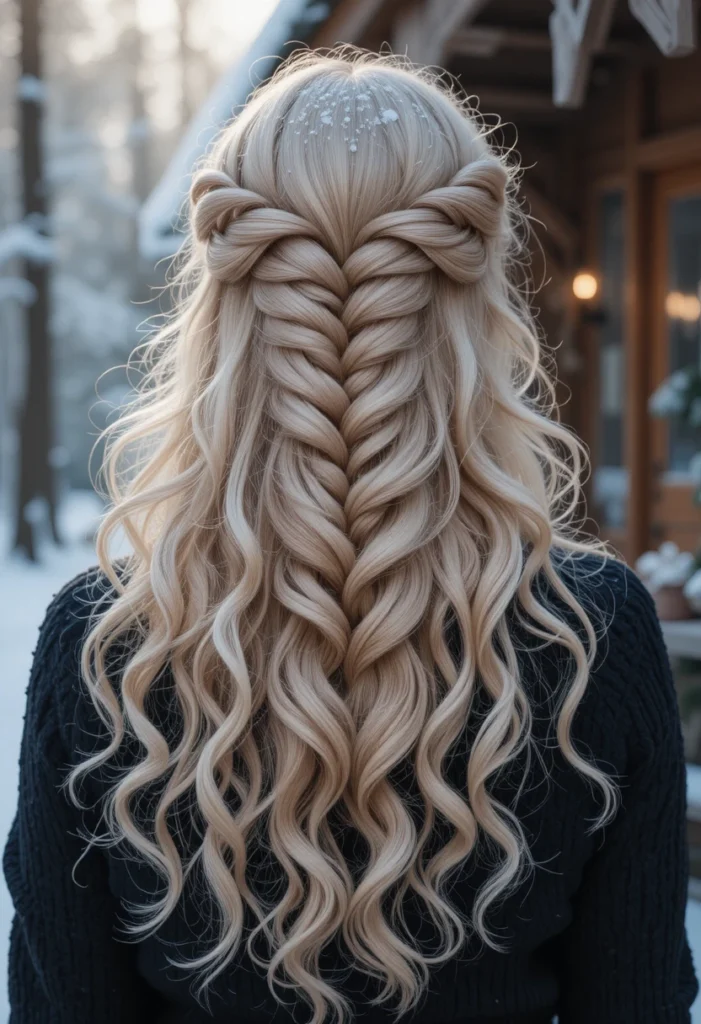 Waterfall Winter Hair Braid