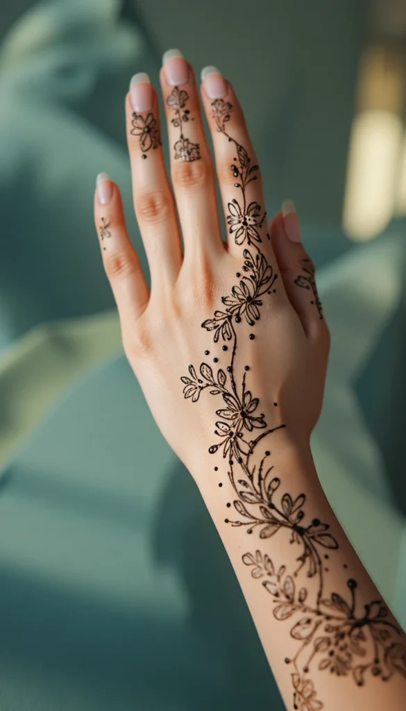 10+Simple Mehndi Designs: Elegance in Every Stroke 11 Modern Minimal Mehndi Designs