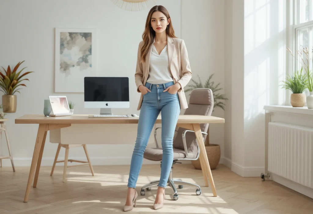 Business Casual Outfits with Jeans for Women