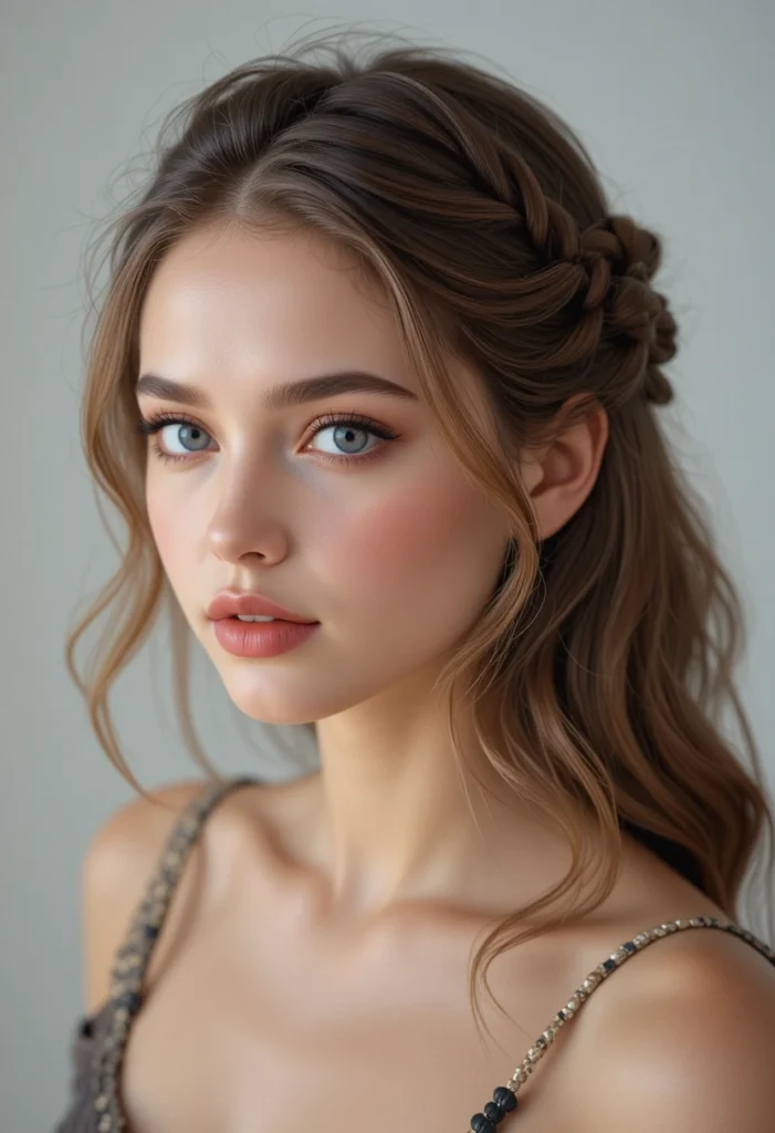 10+ Hairstyles For Round Faces 9 Half-Up Half-Down Styles