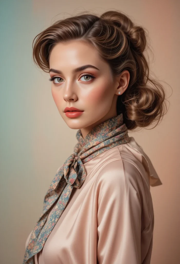 Retro Ponytail Scarf Hairstyles