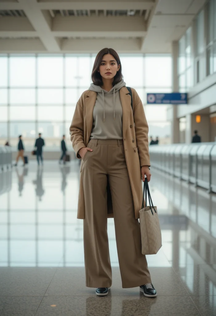 modest outfits airport & travel style
