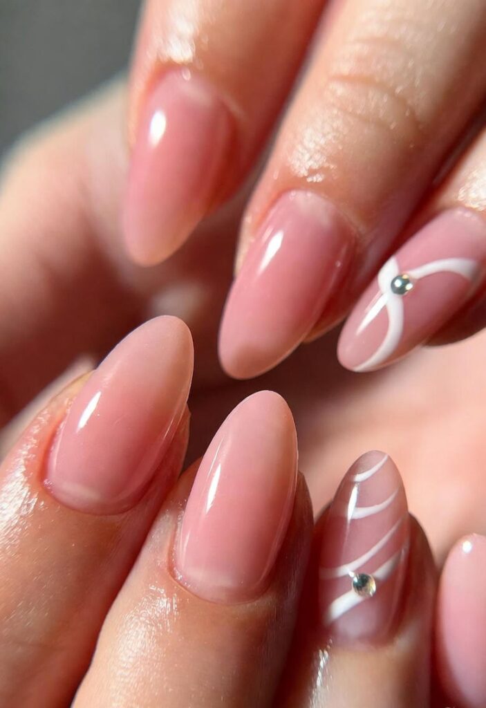 Top Almond Nails Ideas for 2025: Simple to Glam Designs 4 Blush Pink Aesthetic Almond Nails Ideas