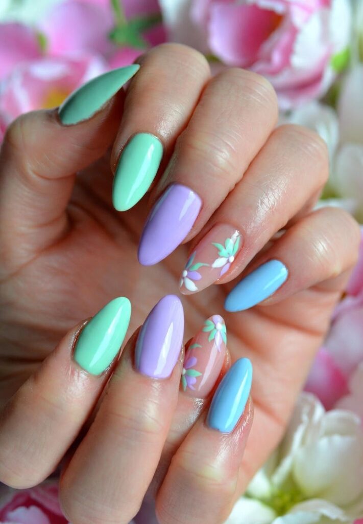 Top Almond Nails Ideas for 2025: Simple to Glam Designs 6 Pastel Spring Theme Almond Nails Ideas