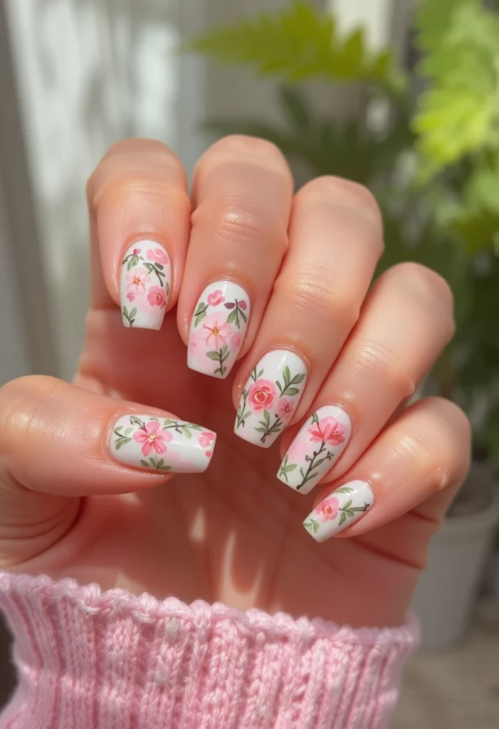 Floral Spring Nails