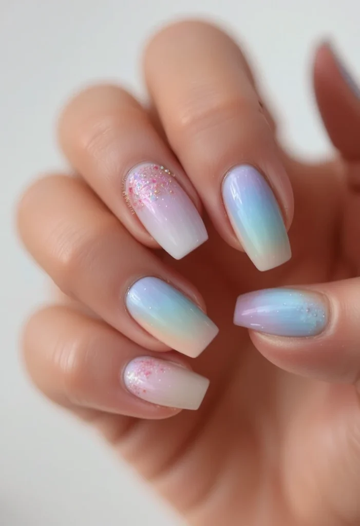 Pastel Rainbow Nails