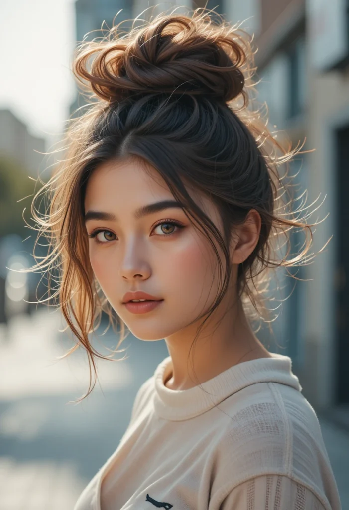 High Messy Bun Hairstyles