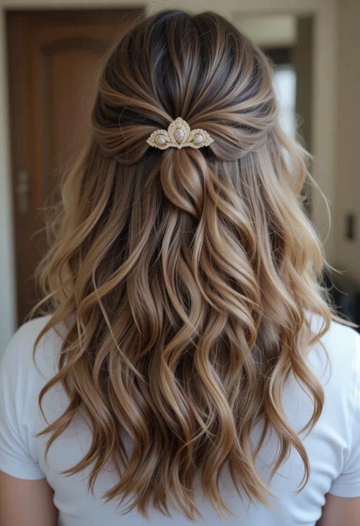 Layered Hair Lift Style – Easy Claw Clip Hairstyles