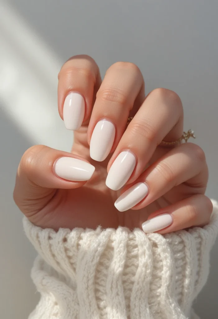 Neutral Minimalism Winter Nail Ideas