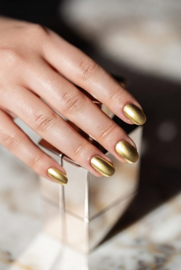  Nude Gold Luxury Nails as a Symbol of Modern Elegance