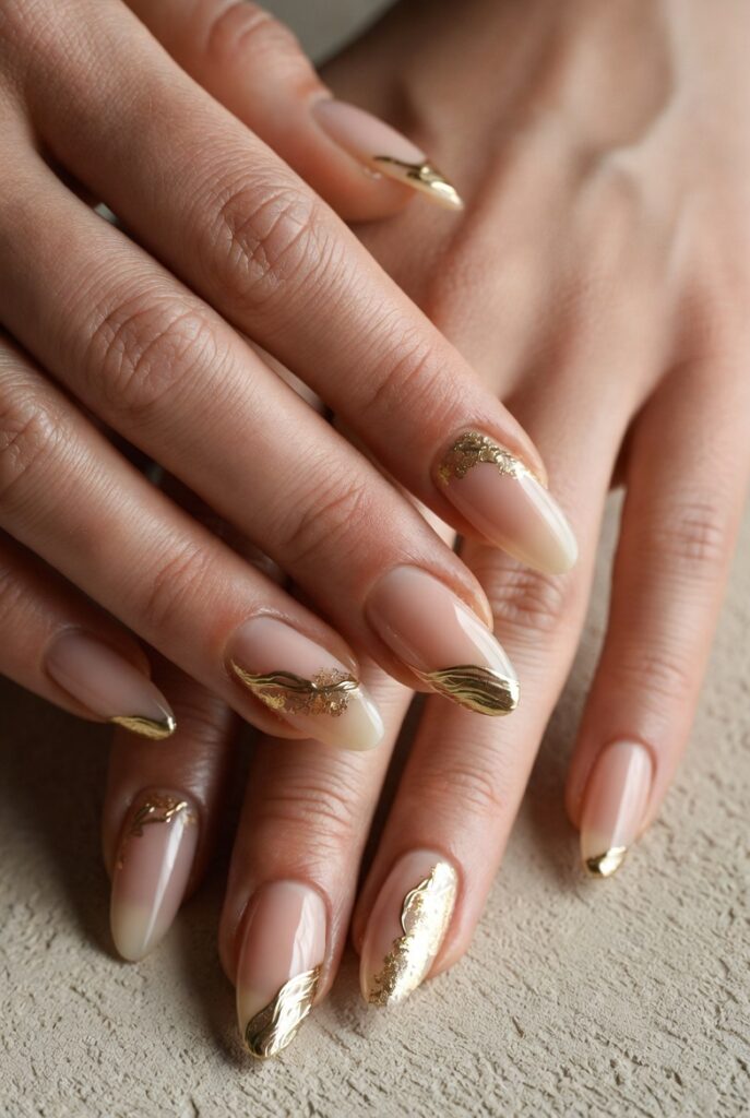  Nude Gold Luxury Nails for a Classic and Timeless Look