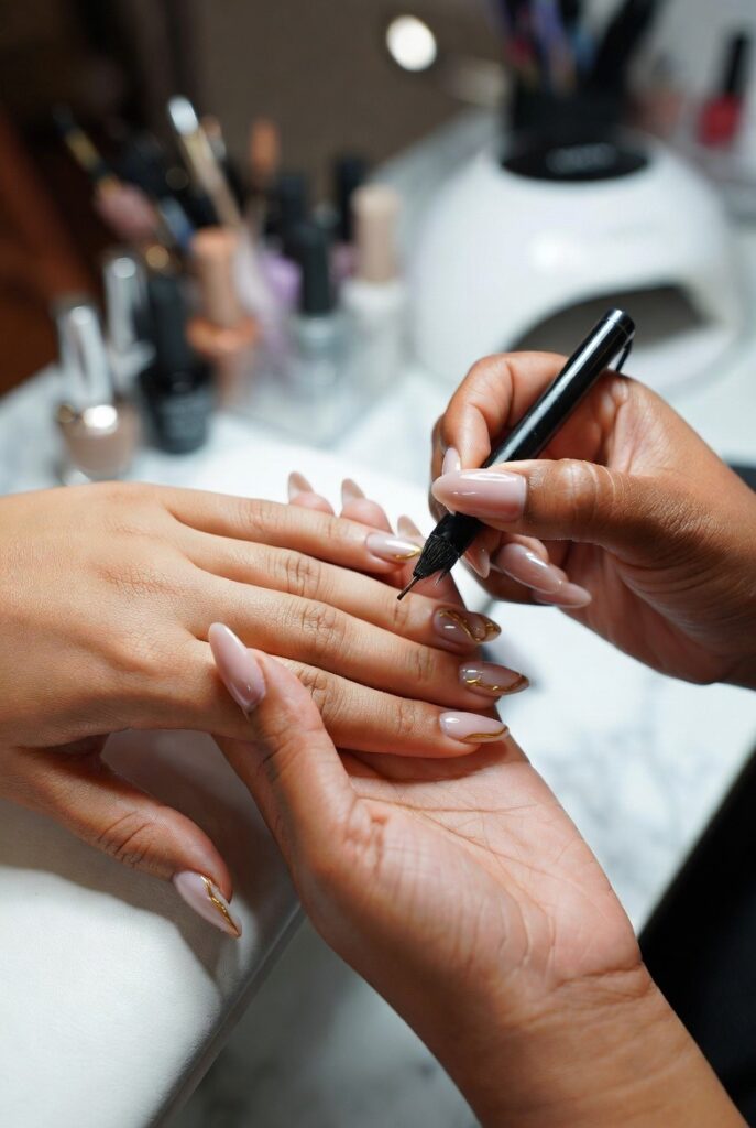 Nude Gold Luxury Nails for Long-Lasting Professional Results