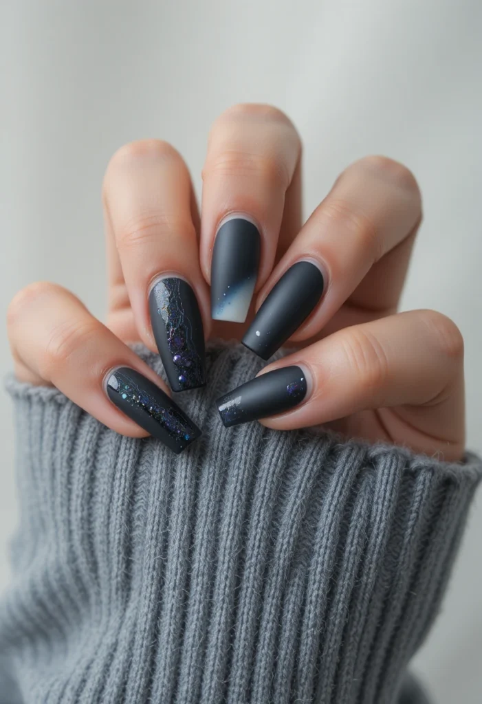  Trending 2025 Nail Designs: Matte and Glossy Combinations
